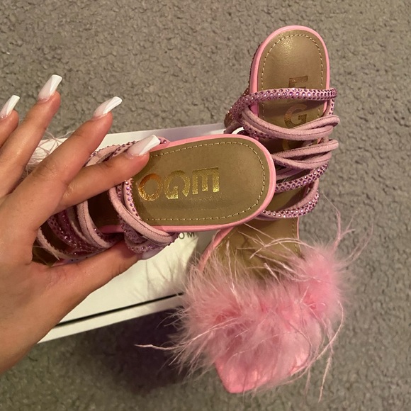 ego brand pink stiletto wrap heels - Picture 5 of 8